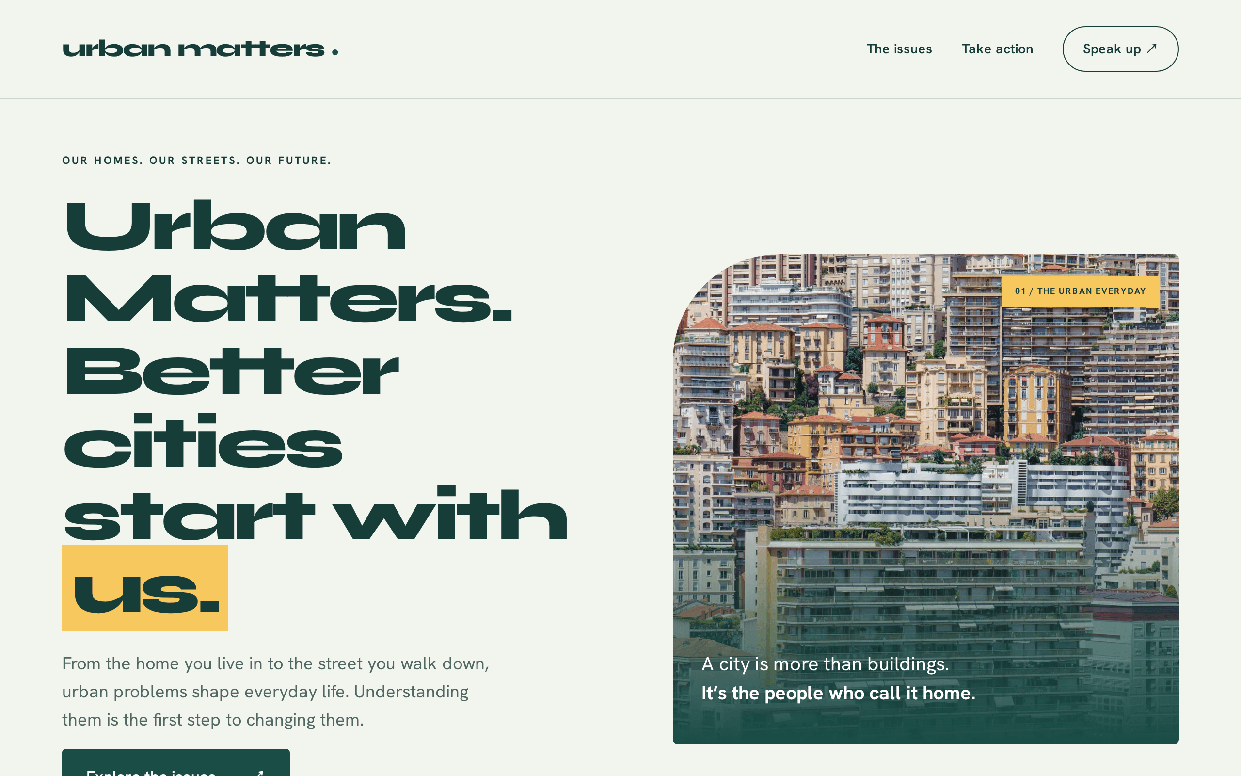 Urban civic platform reframing city life as a collective conversation, not a policy paper.