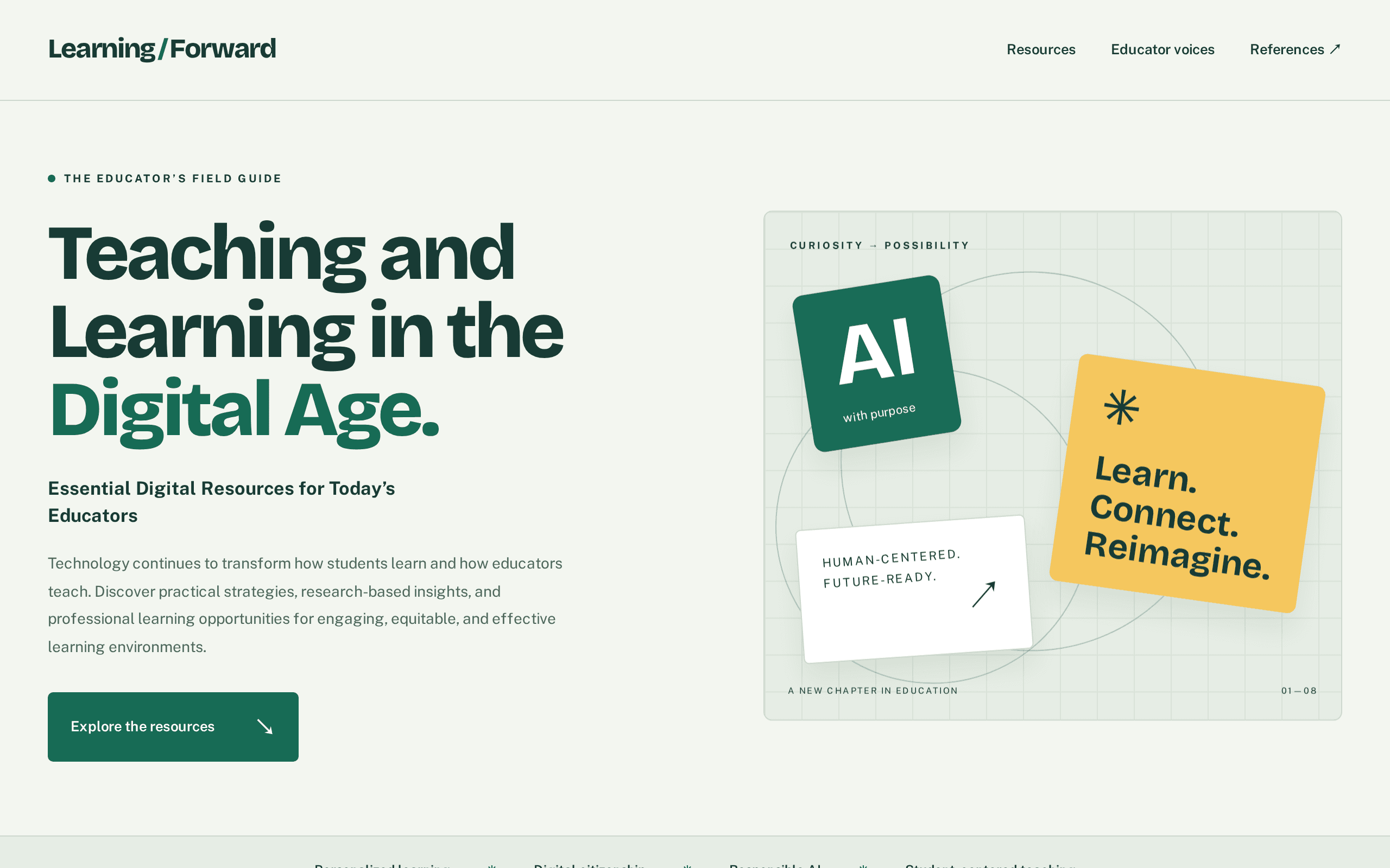 A polished resource hub for educators navigating digital learning.