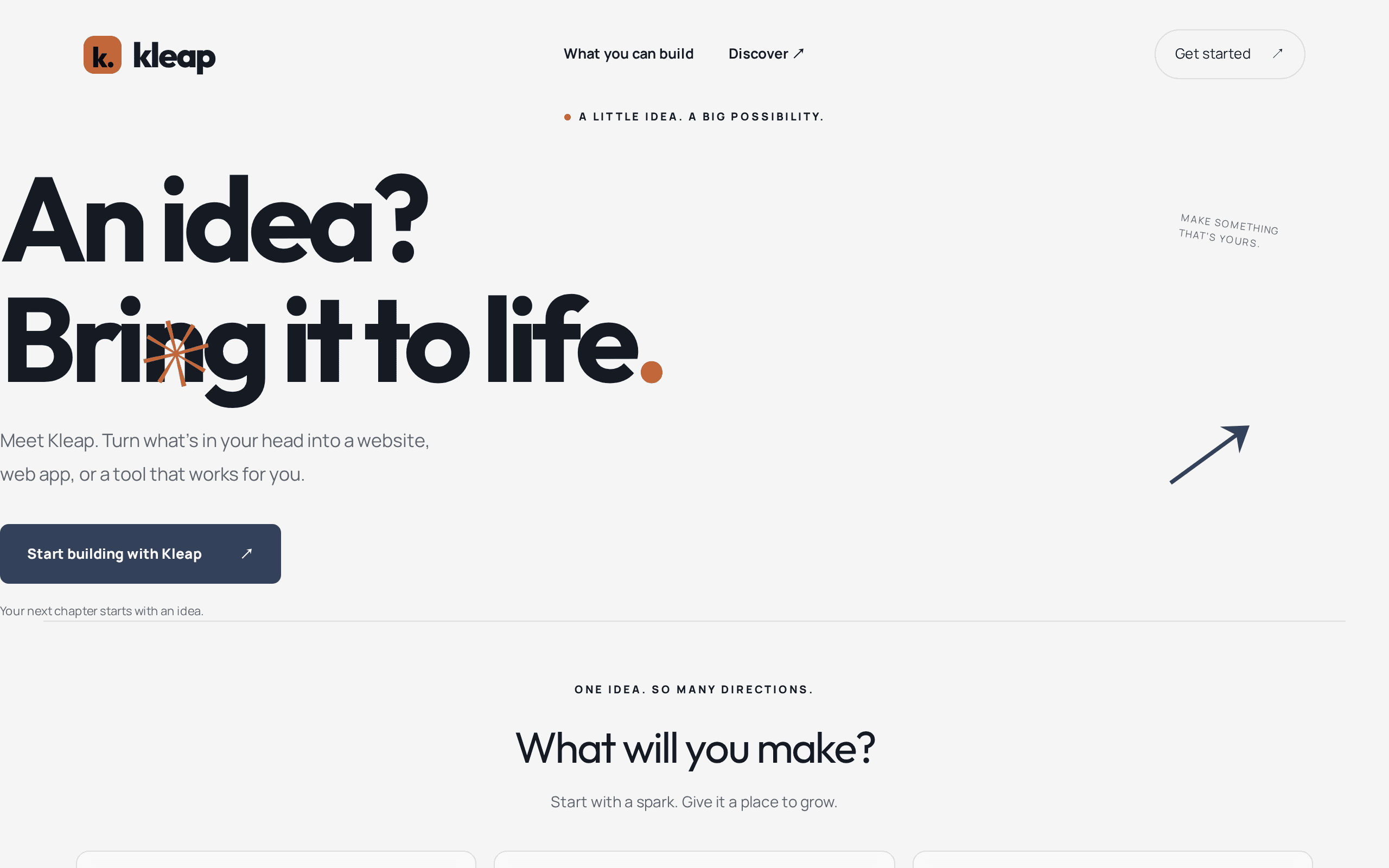 Screenshot of Kleap