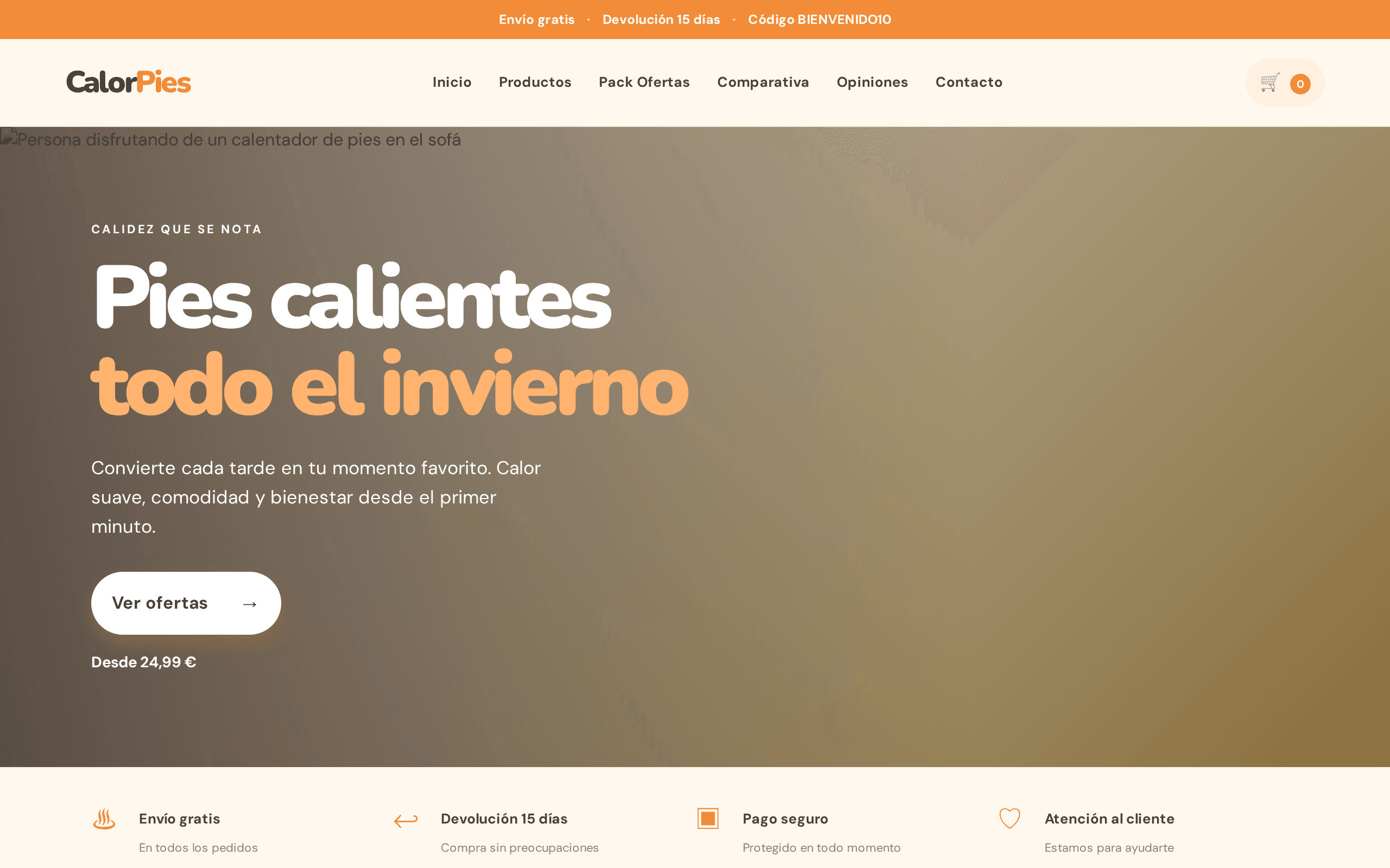 Screenshot of CalorPies