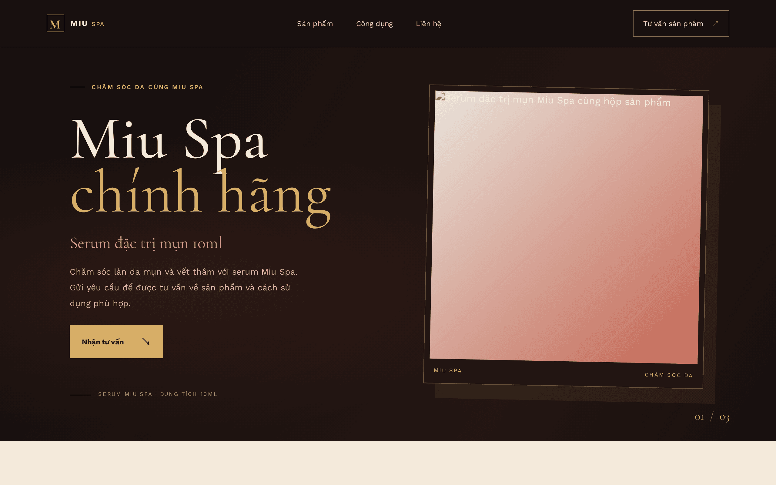 Screenshot of Miu Spa Chính Hãng