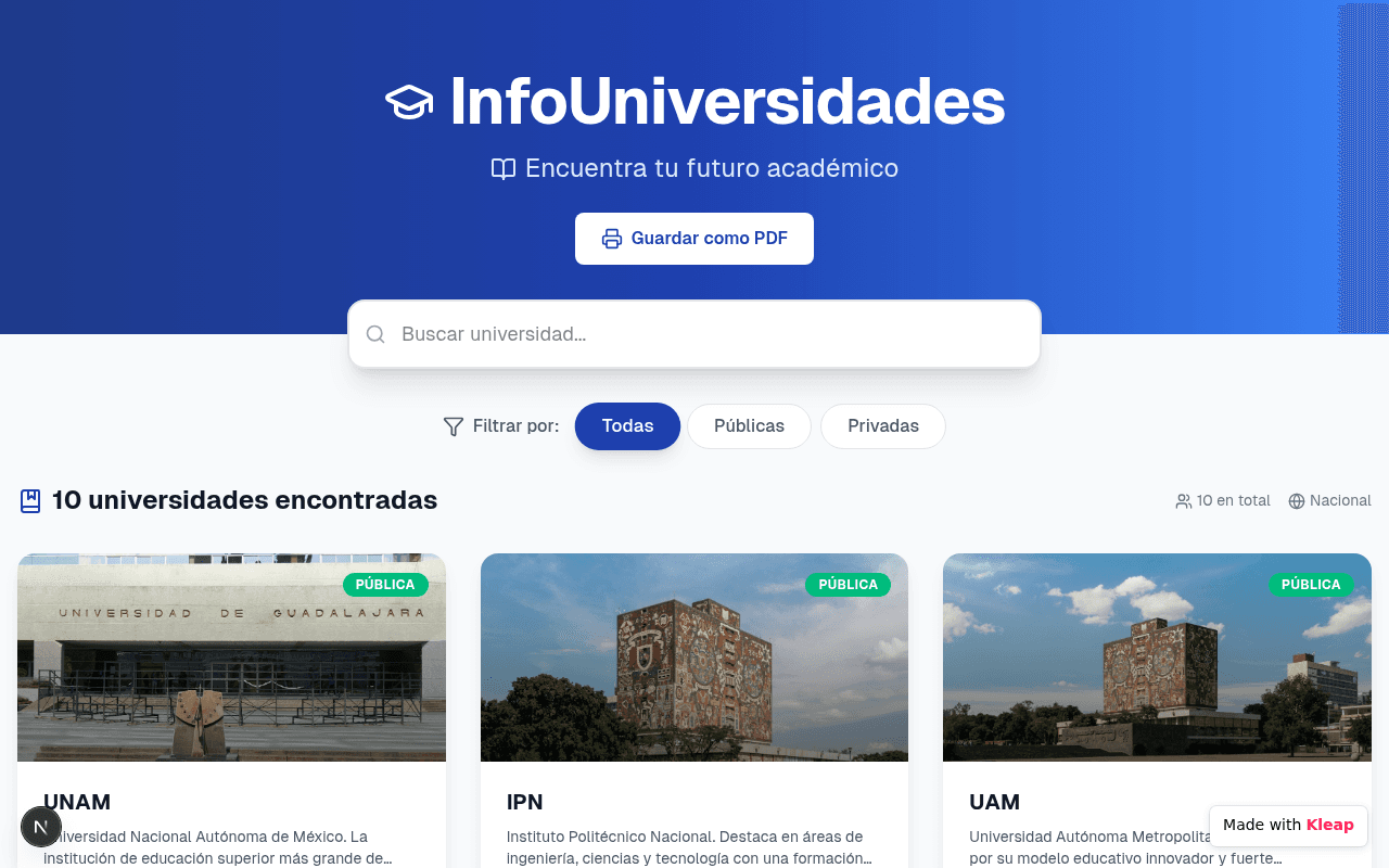 InfoUniversidades
