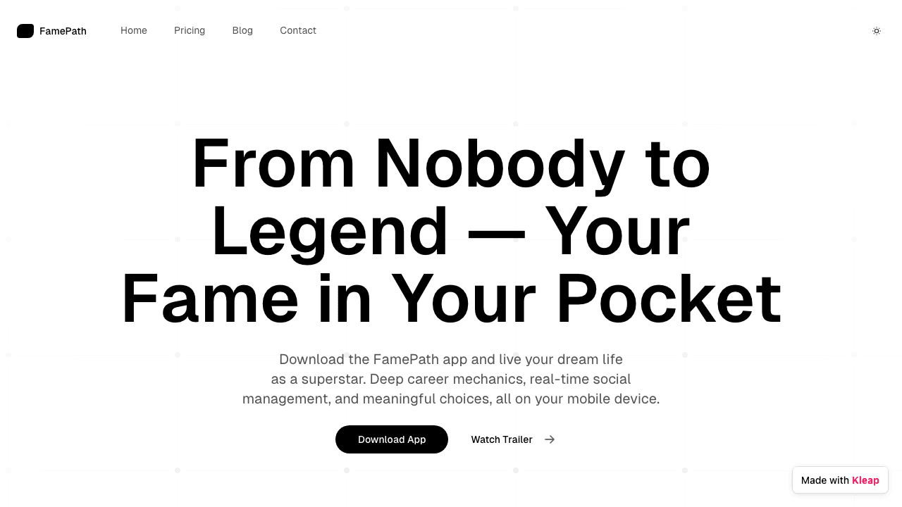 Live the dream of stardom through a mobile app that puts fame in your pocket.