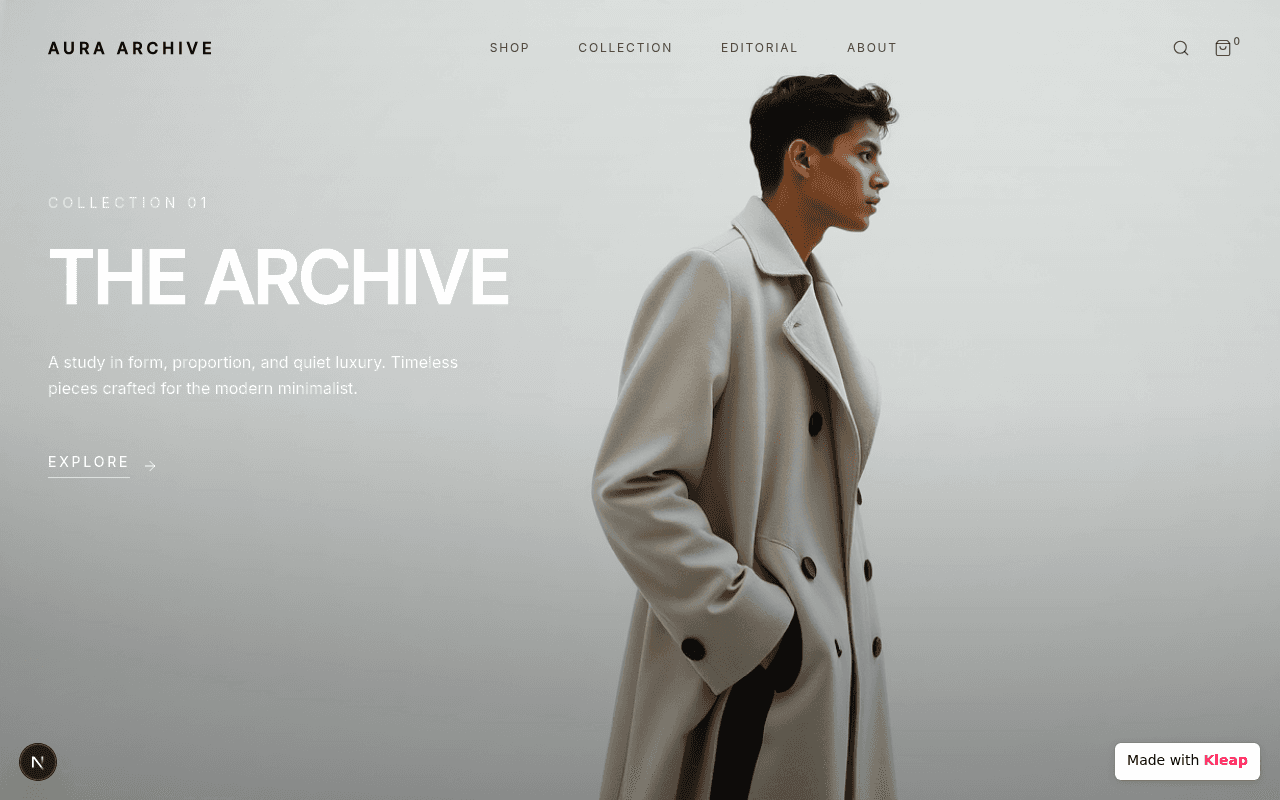 Quiet luxury fashion archive for the modern minimalist.