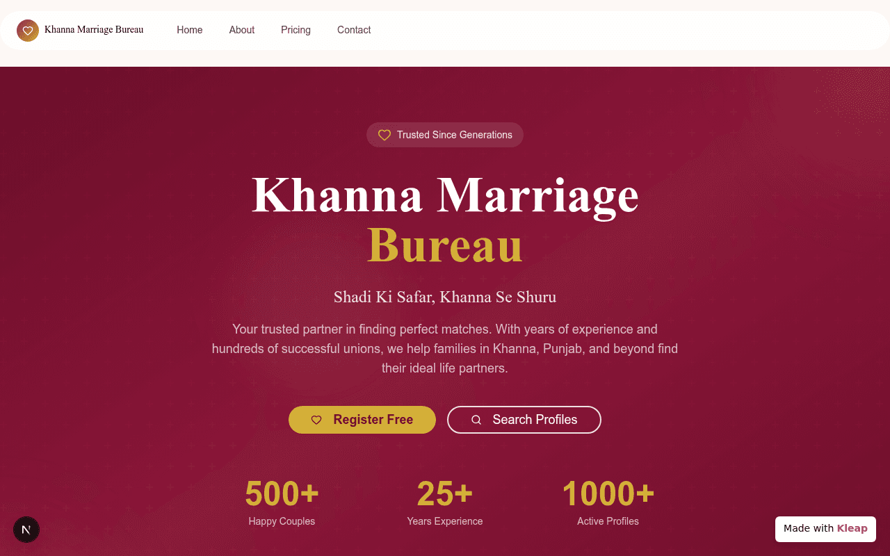KhannaMarriagebureau.com
