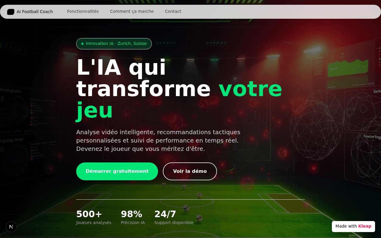 AI-powered football coaching that turns match footage into tactical edge.