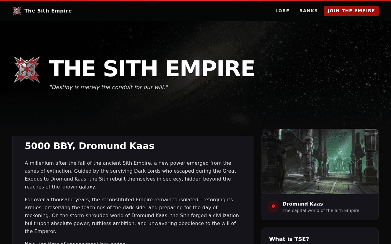 The Sith Empire
