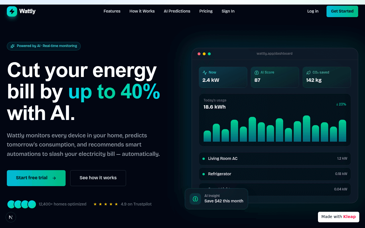 Screenshot of Smart Home Energy Manager