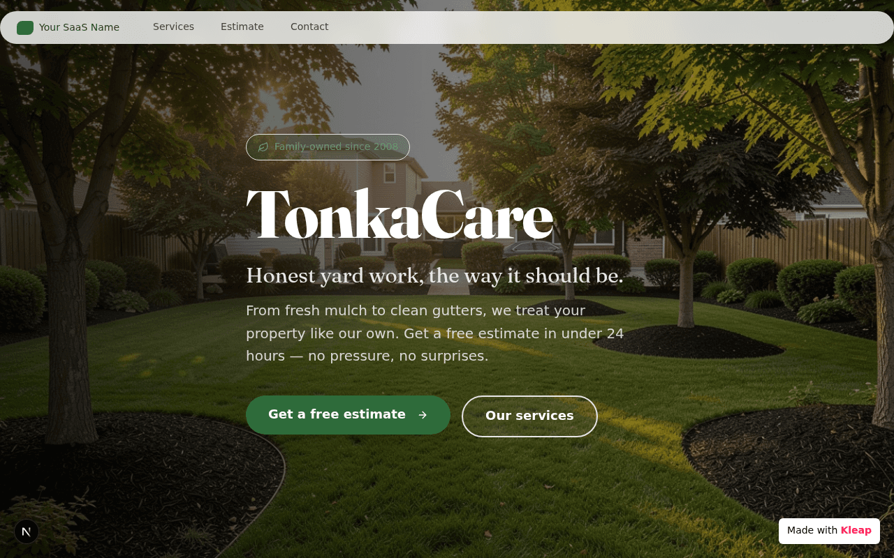Honest, reliable yard work and property care with rapid estimates.