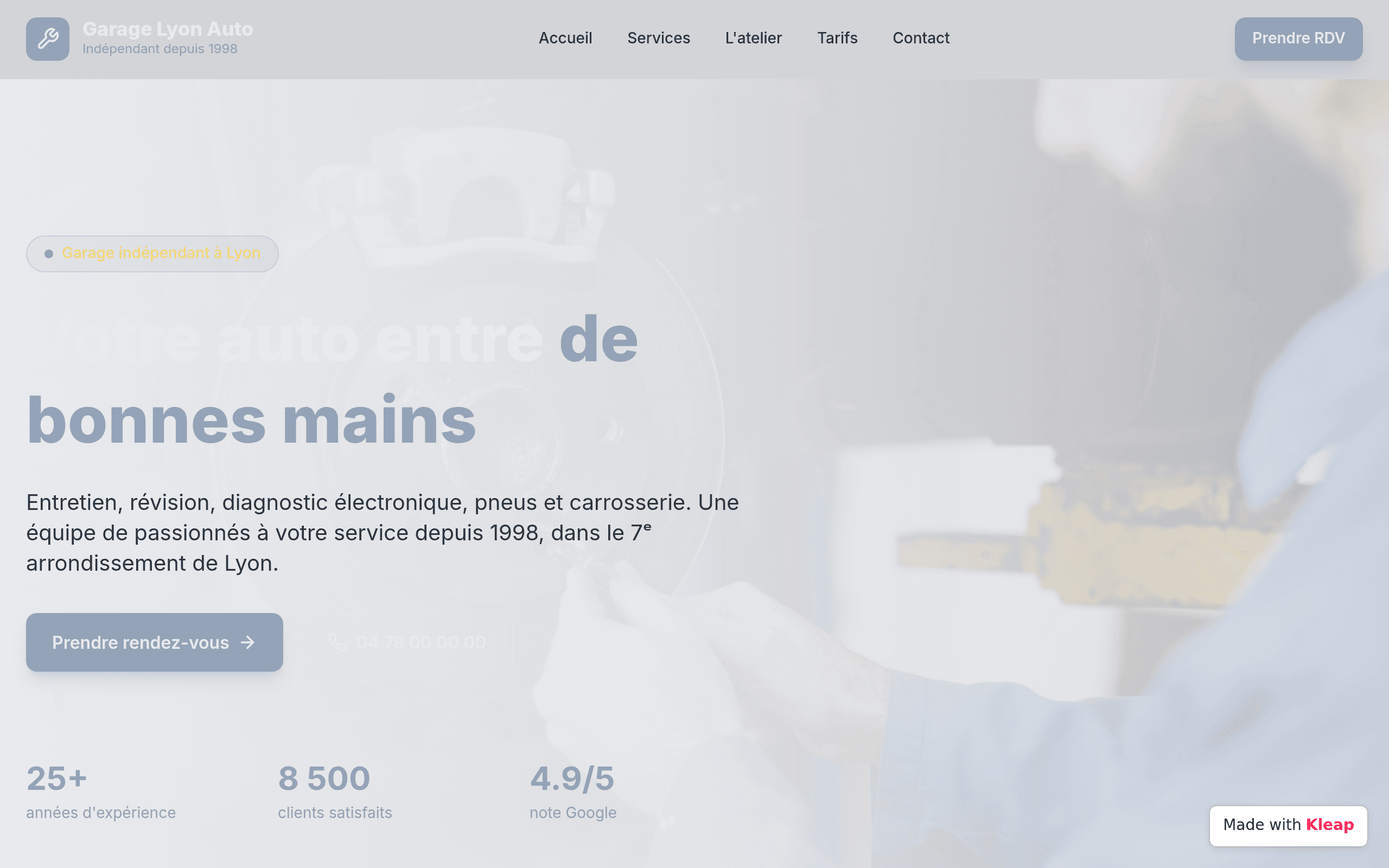 un garage automobile indépendant à Lyon