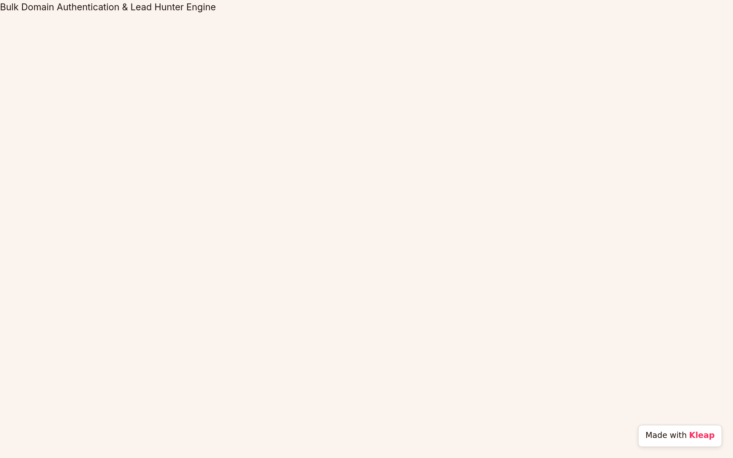 Bulk Domain Authentication