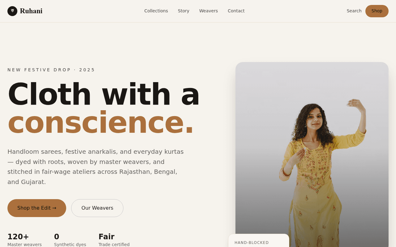 Indian ethical dresses e