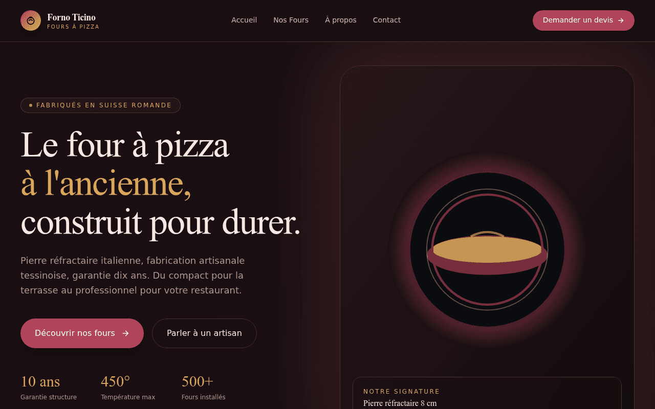 vendre des four à pizza suisse romande