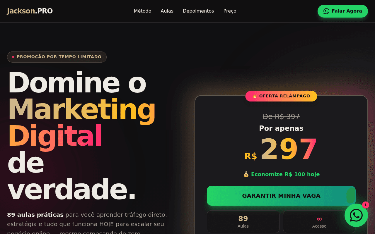 marketing digital ele tem 89 aulas preço