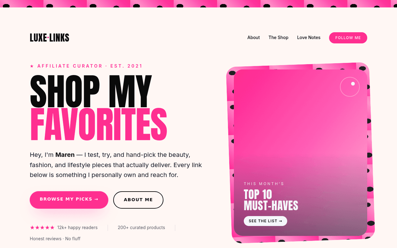 pink and leopard slapped on a template