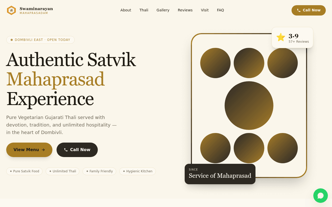Premium Restaurant Website Create