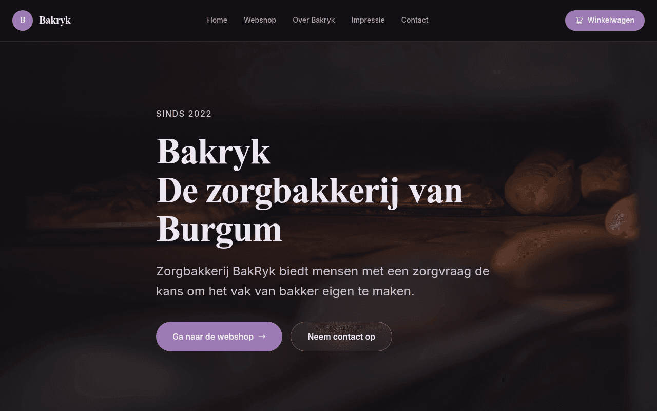 Screenshot of Logo Bakryk Zorgbakkerij Home