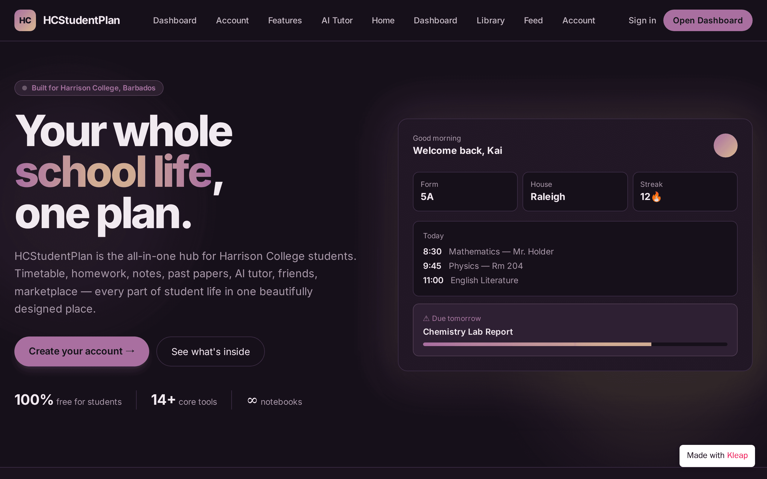 HCStudentPlan