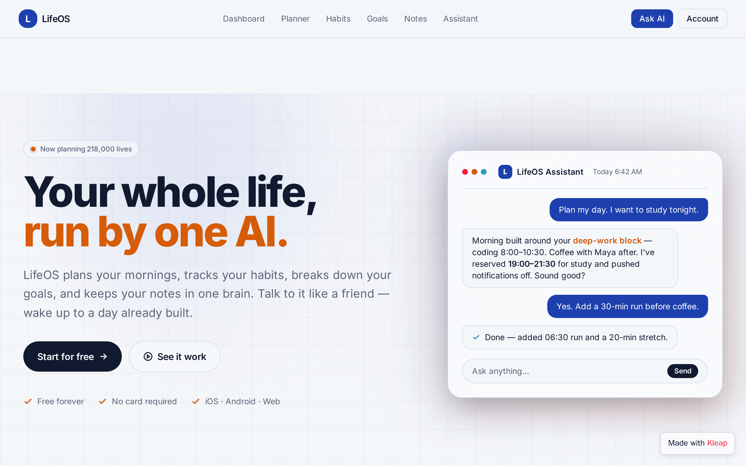 Your Personal Life Assistant Vision