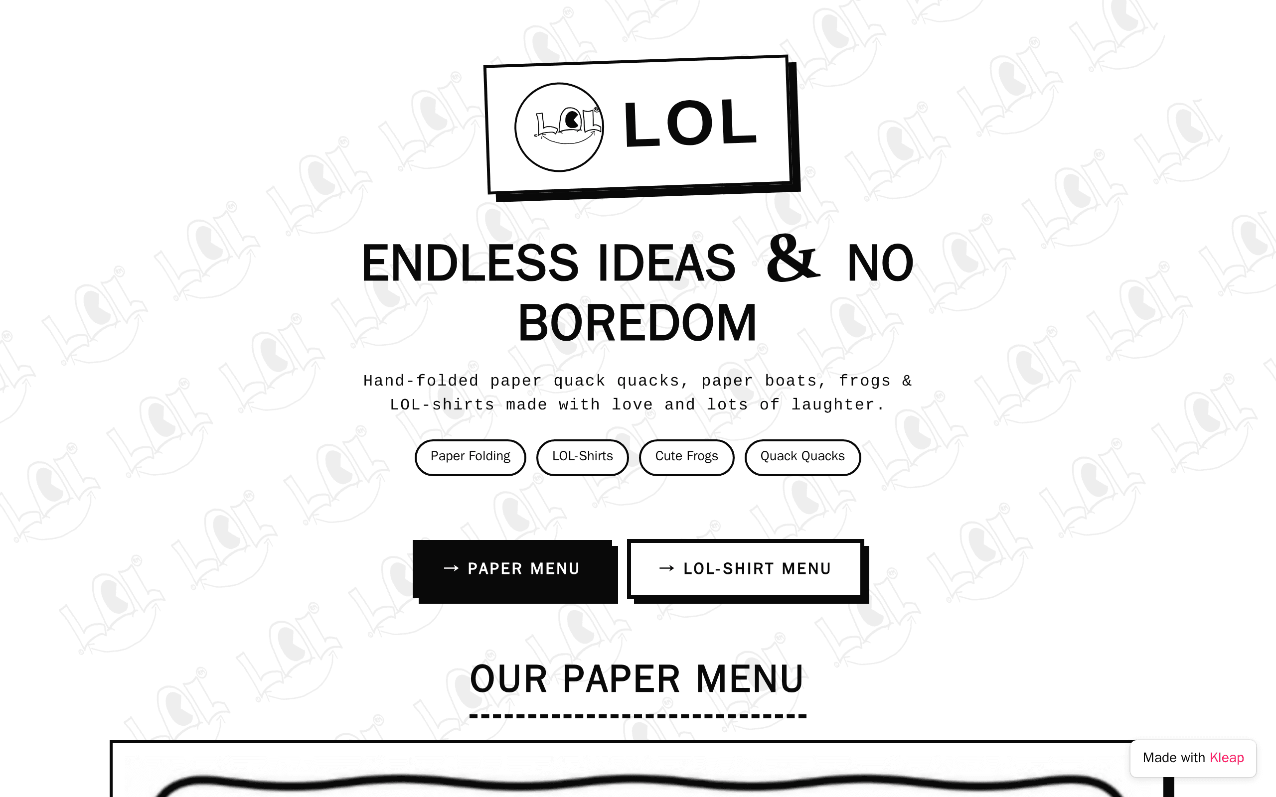 Endless Ideas No Boredom