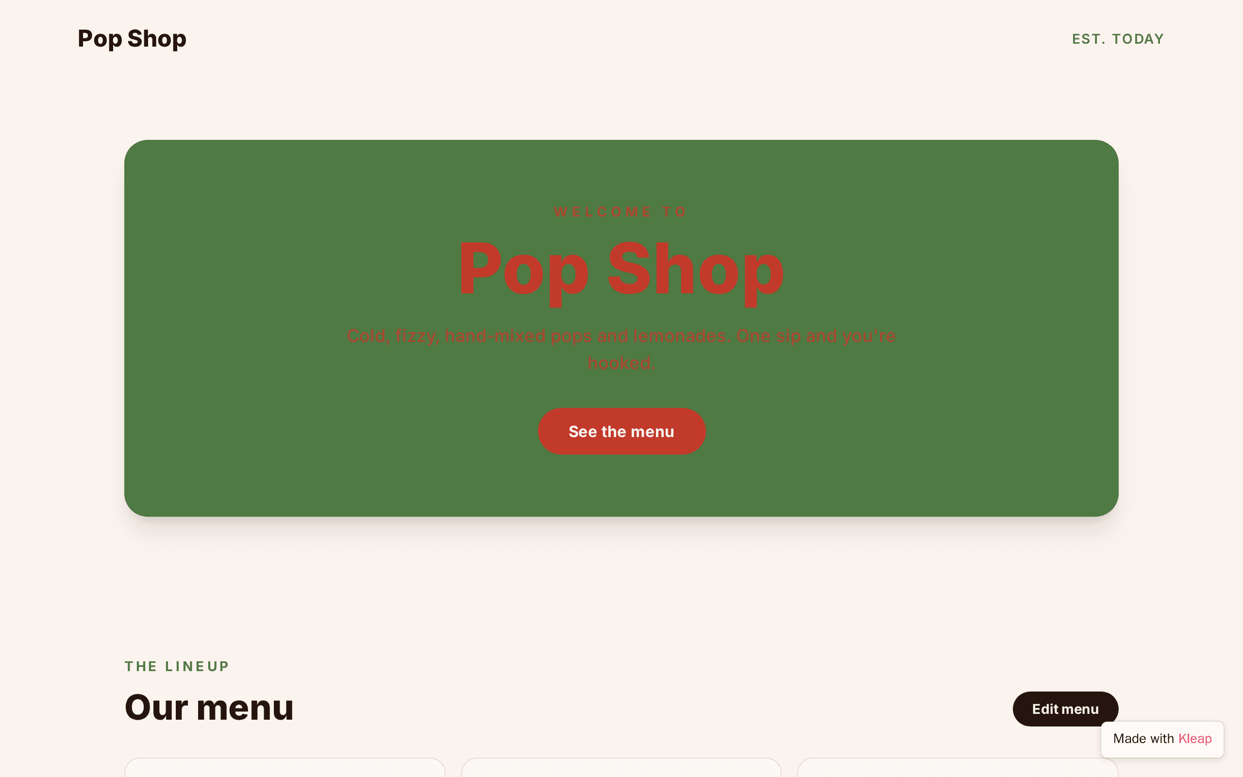 Pop Shop