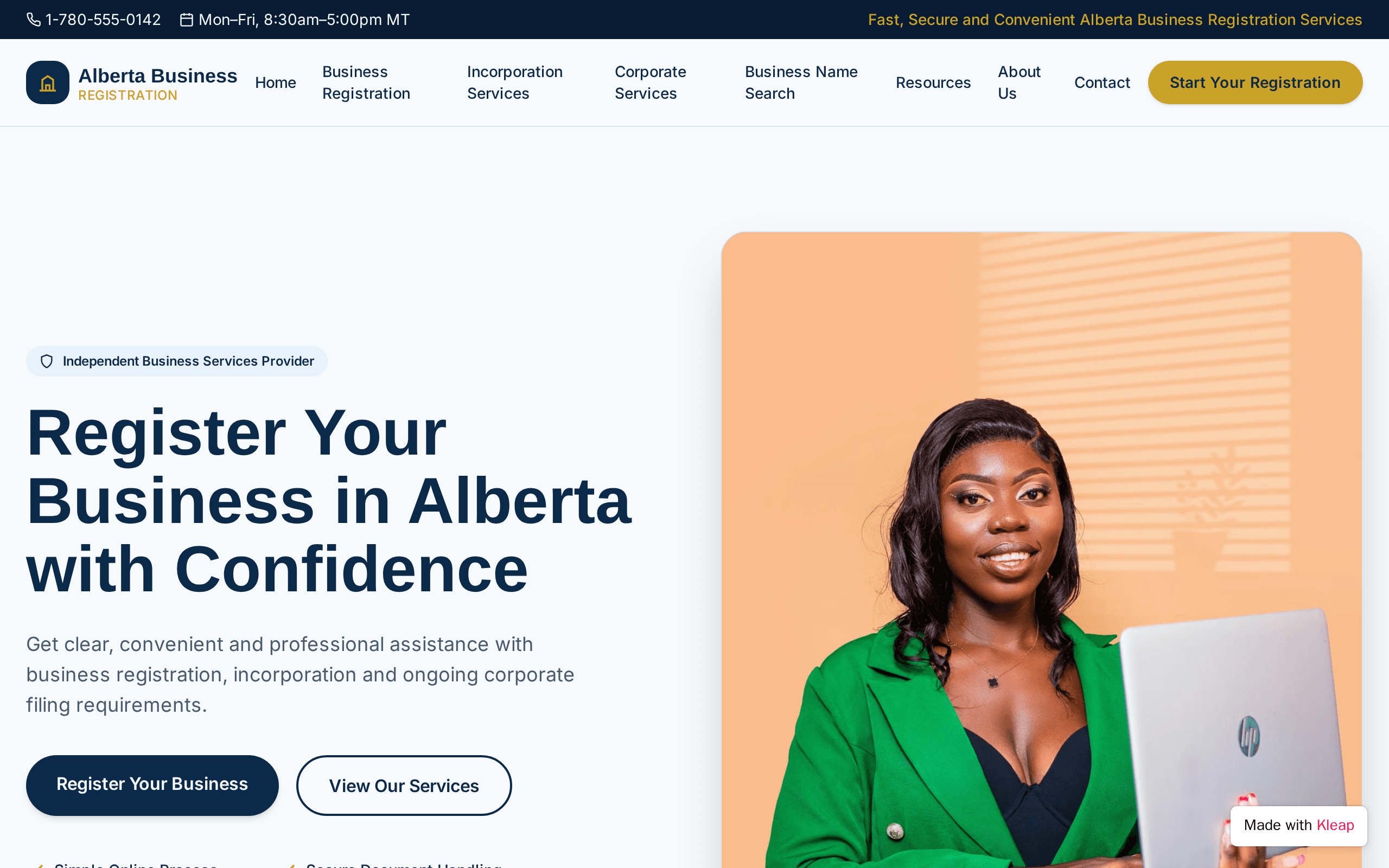 Alberta business registration, made effortless.