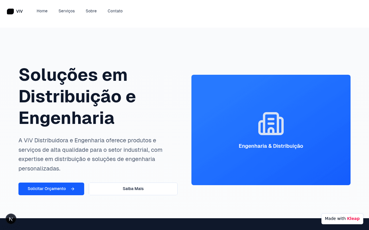 A clean, modern agency site providing distribution and engineering solutions for industry.
