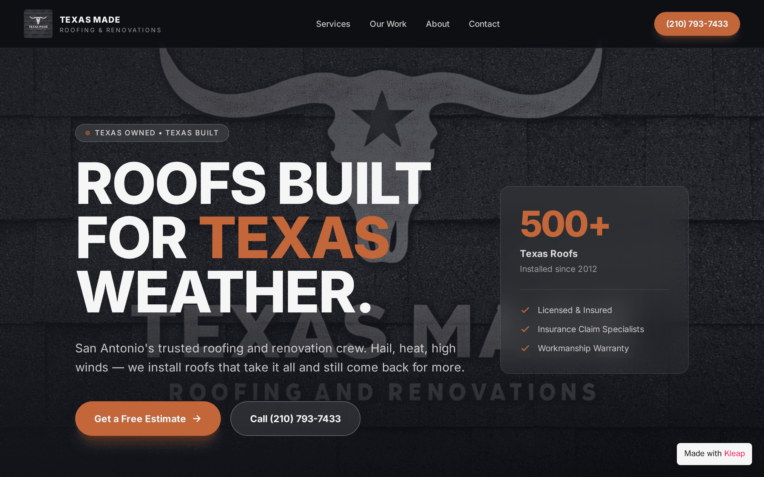 Texas made Roofing