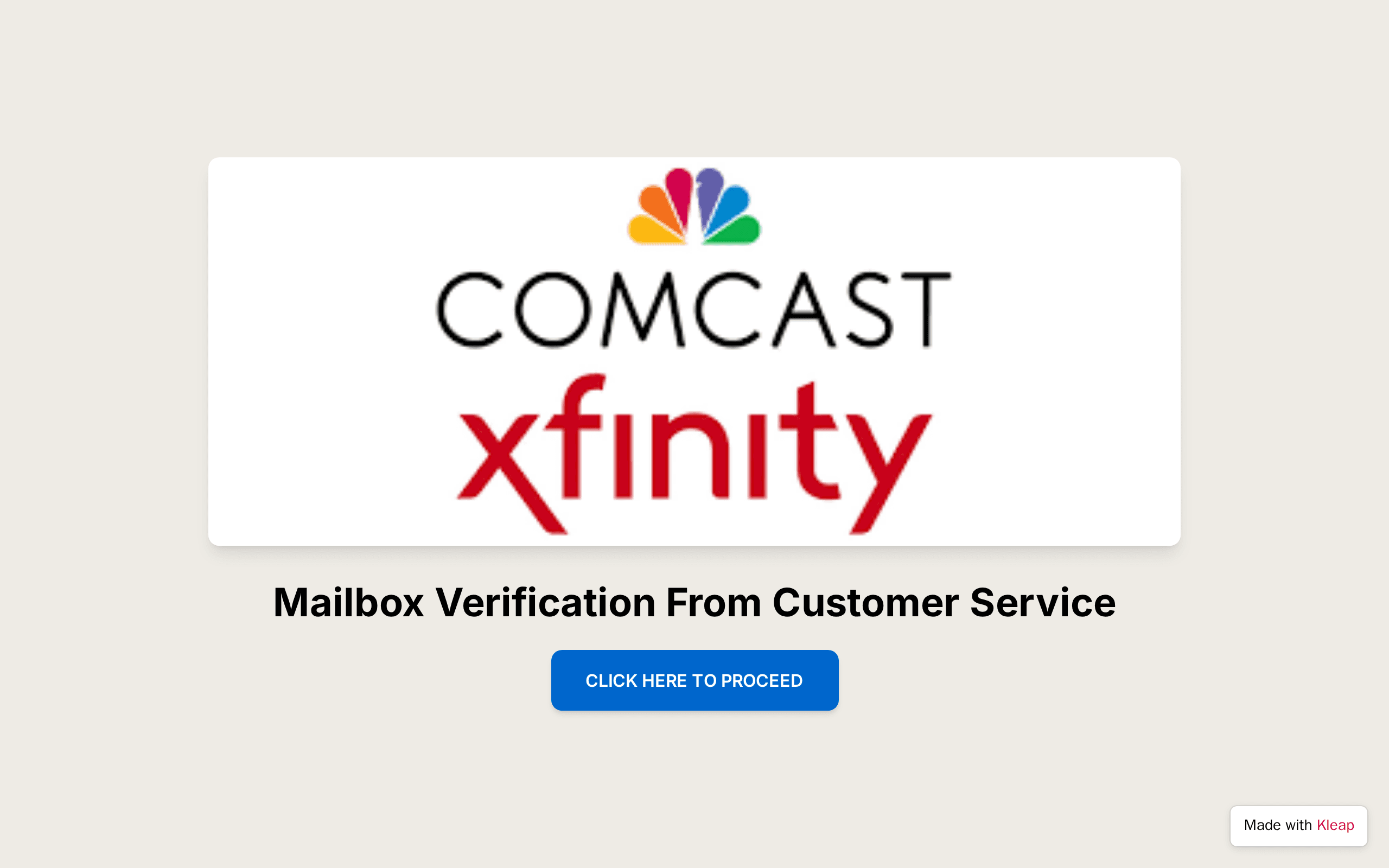 Mailbox Verification From Customer