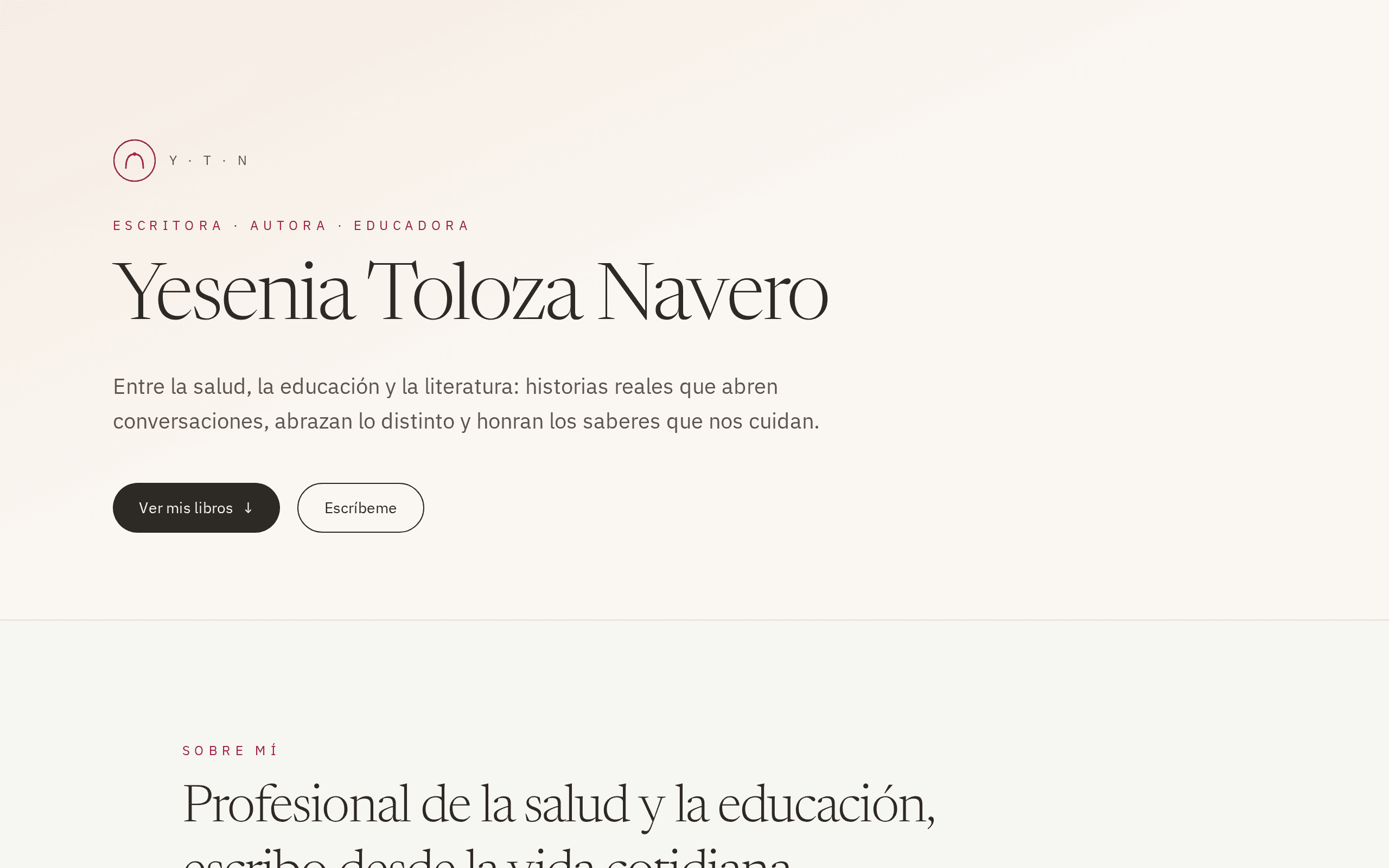 A warm, literary personal brand for a writer and educator.