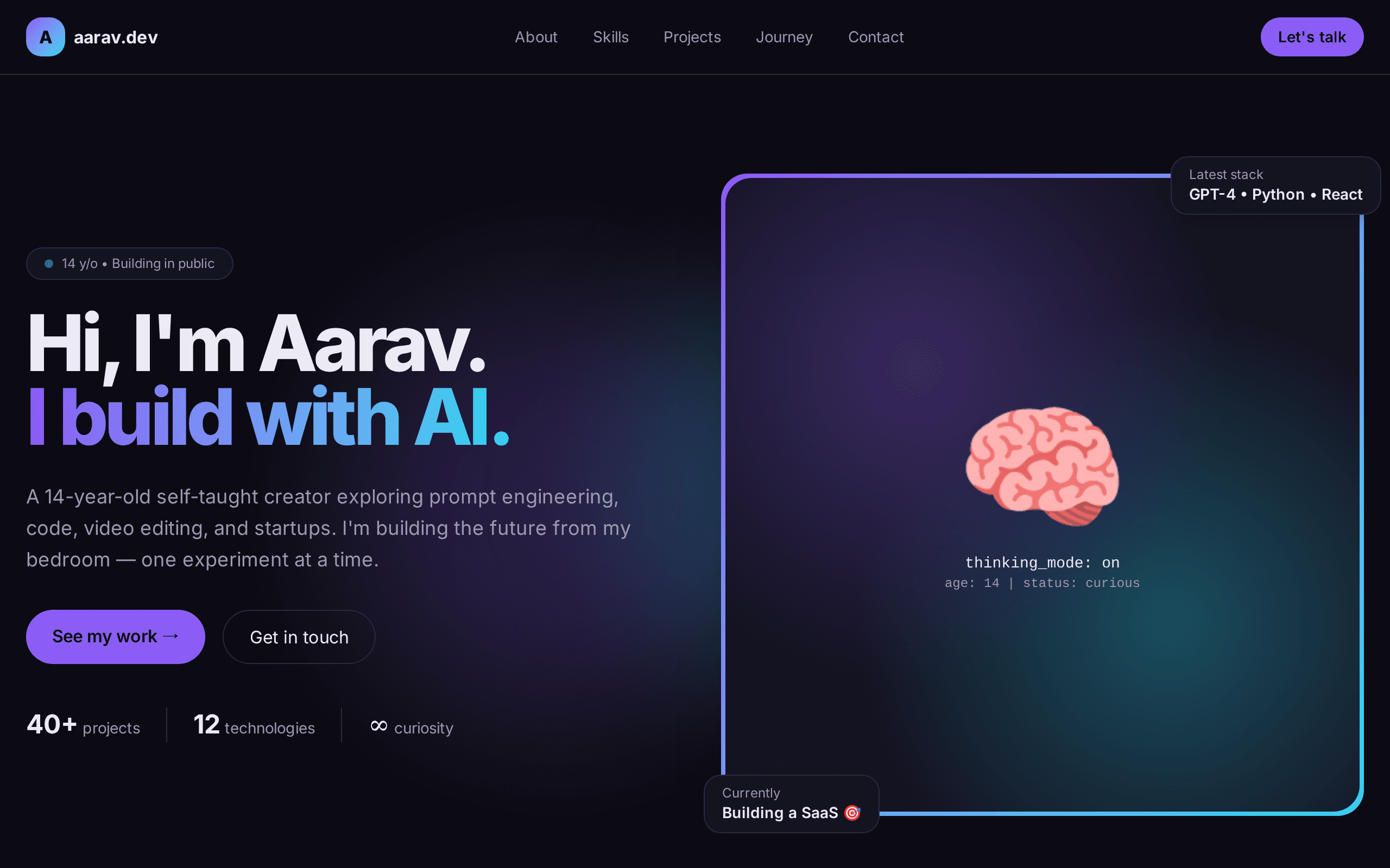 Aarav Portfolio