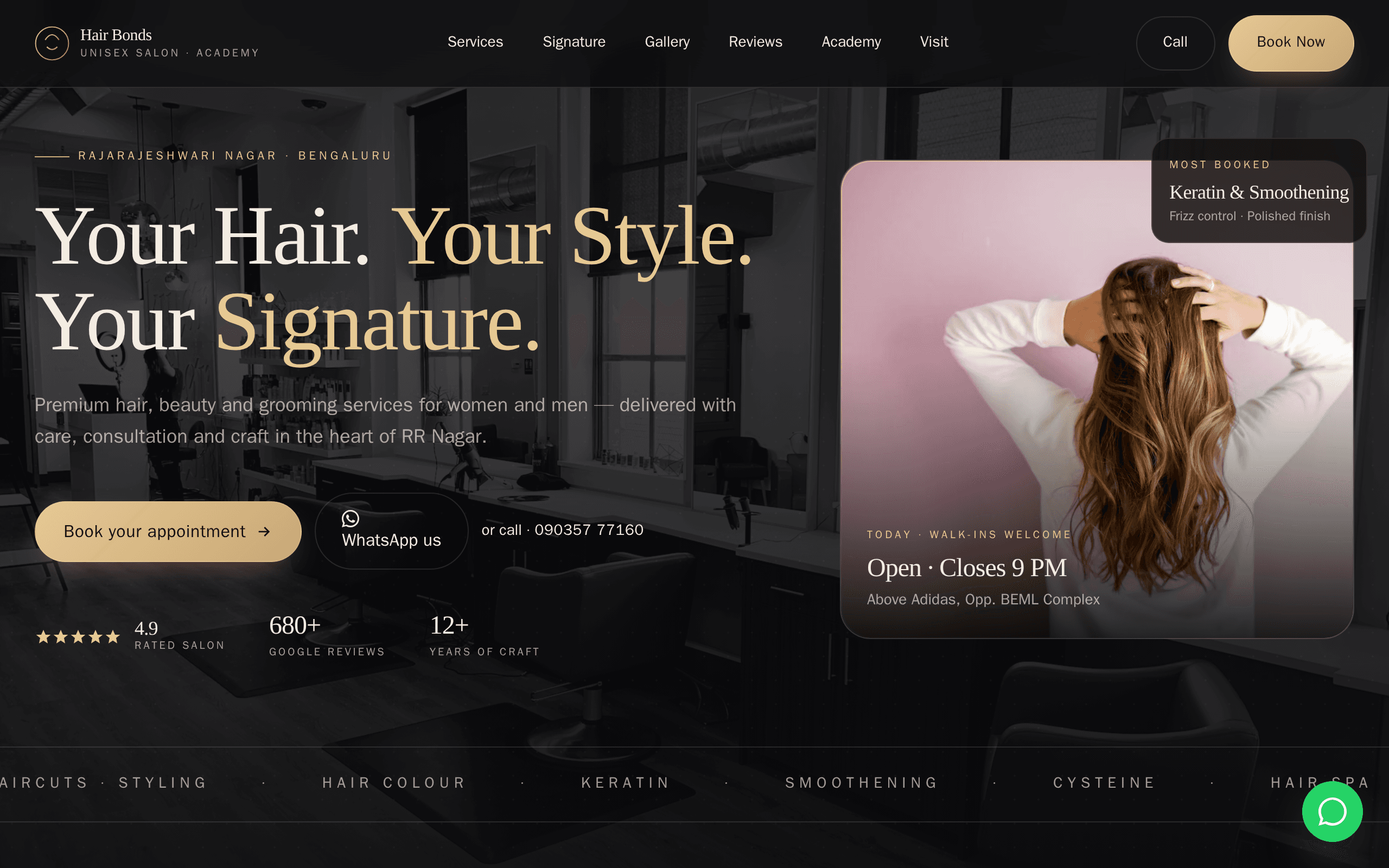 Hair Bonds Unisex Salon