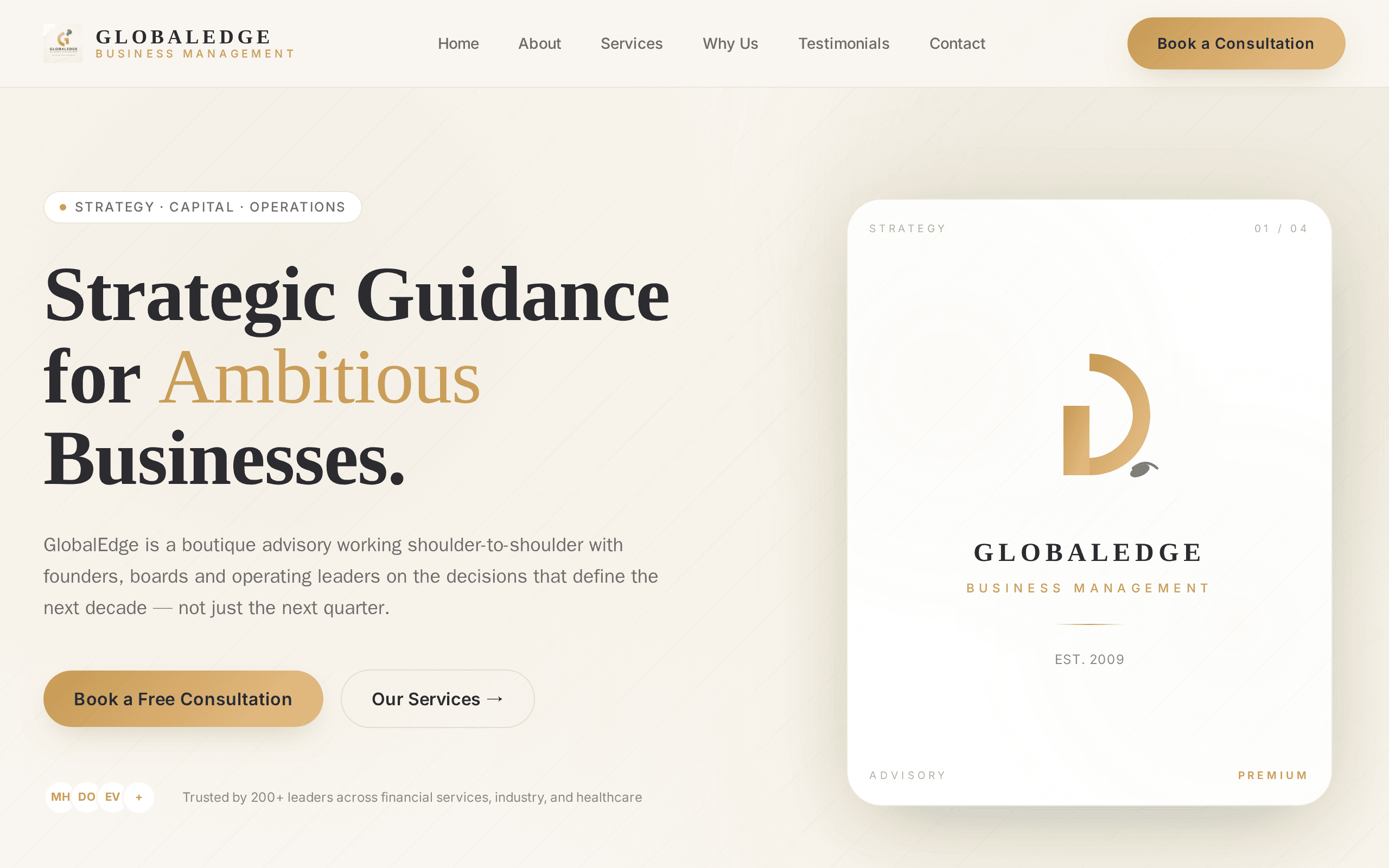 Strategic counsel for founders who think in decades, not quarters.