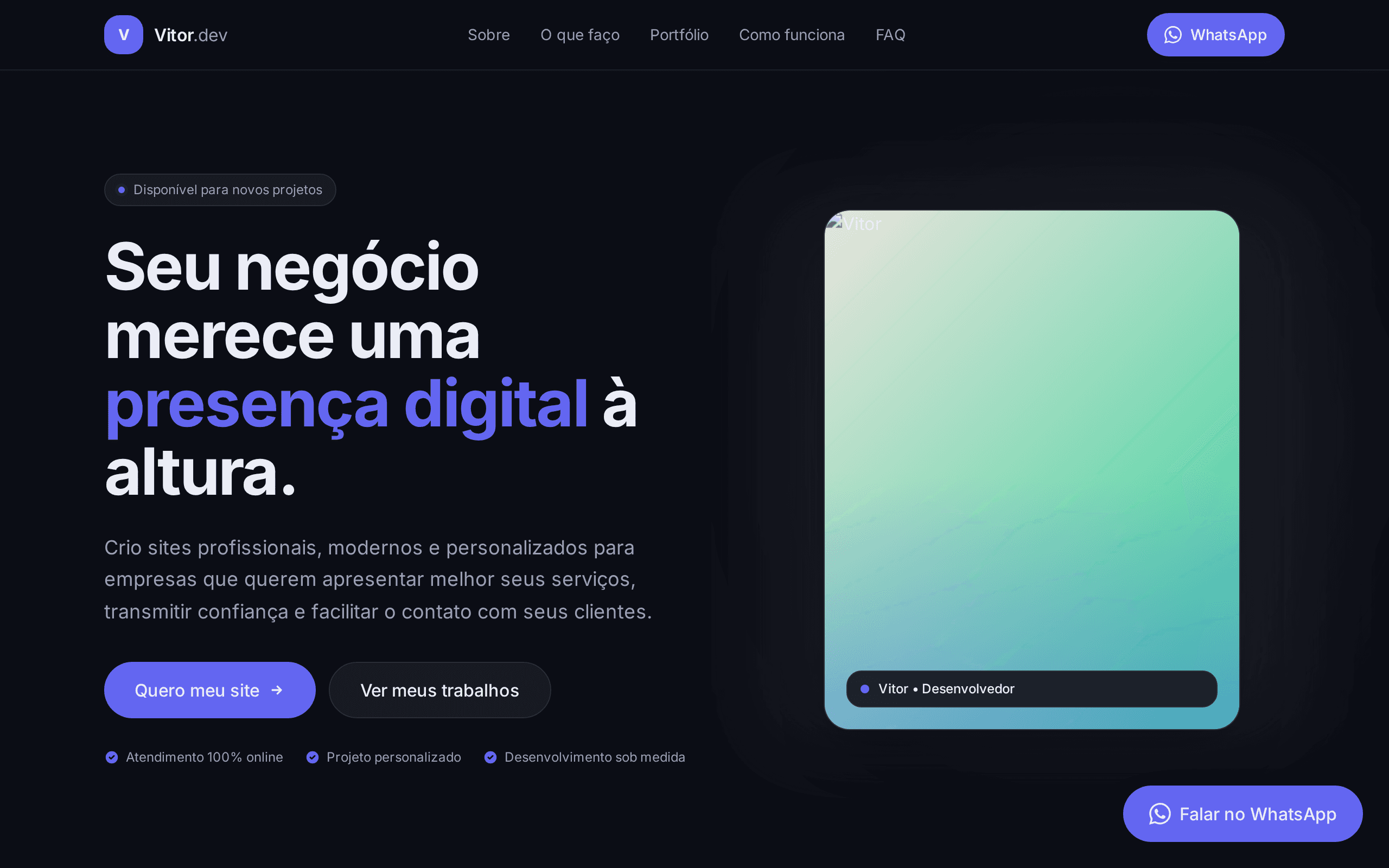 Screenshot of Vitor Dev