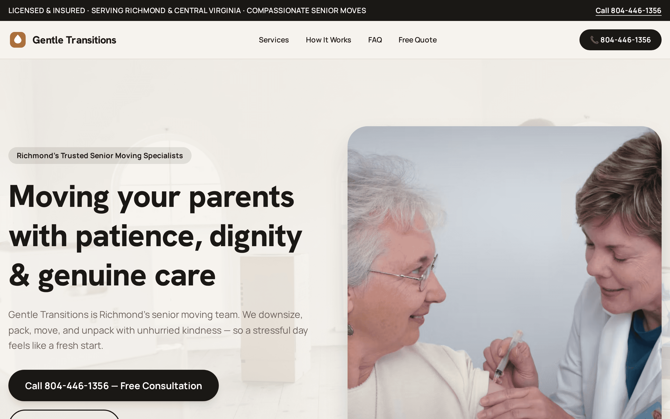 Compassionate senior moving services in Richmond, delivered with patience and dignity.