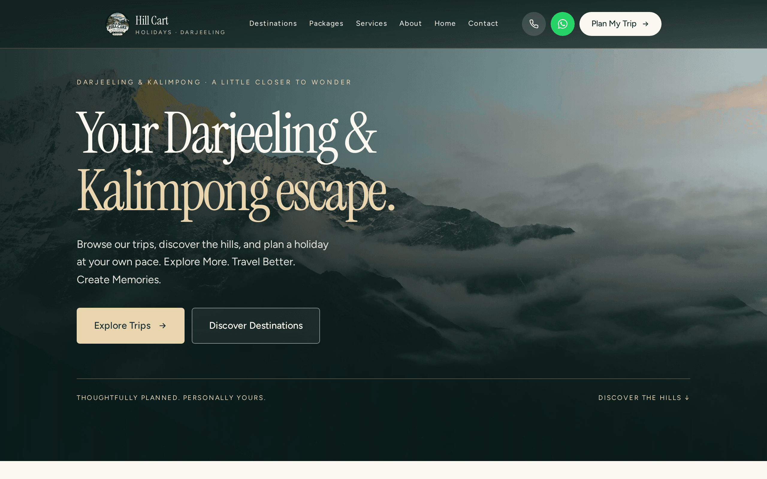 Screenshot of Hill Cart Holidays
