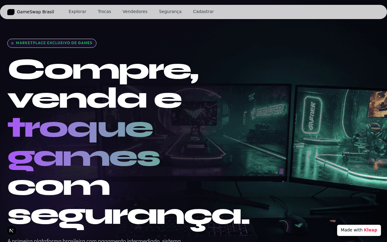 A dynamic platform for gamers to buy, sell, and trade games securely.