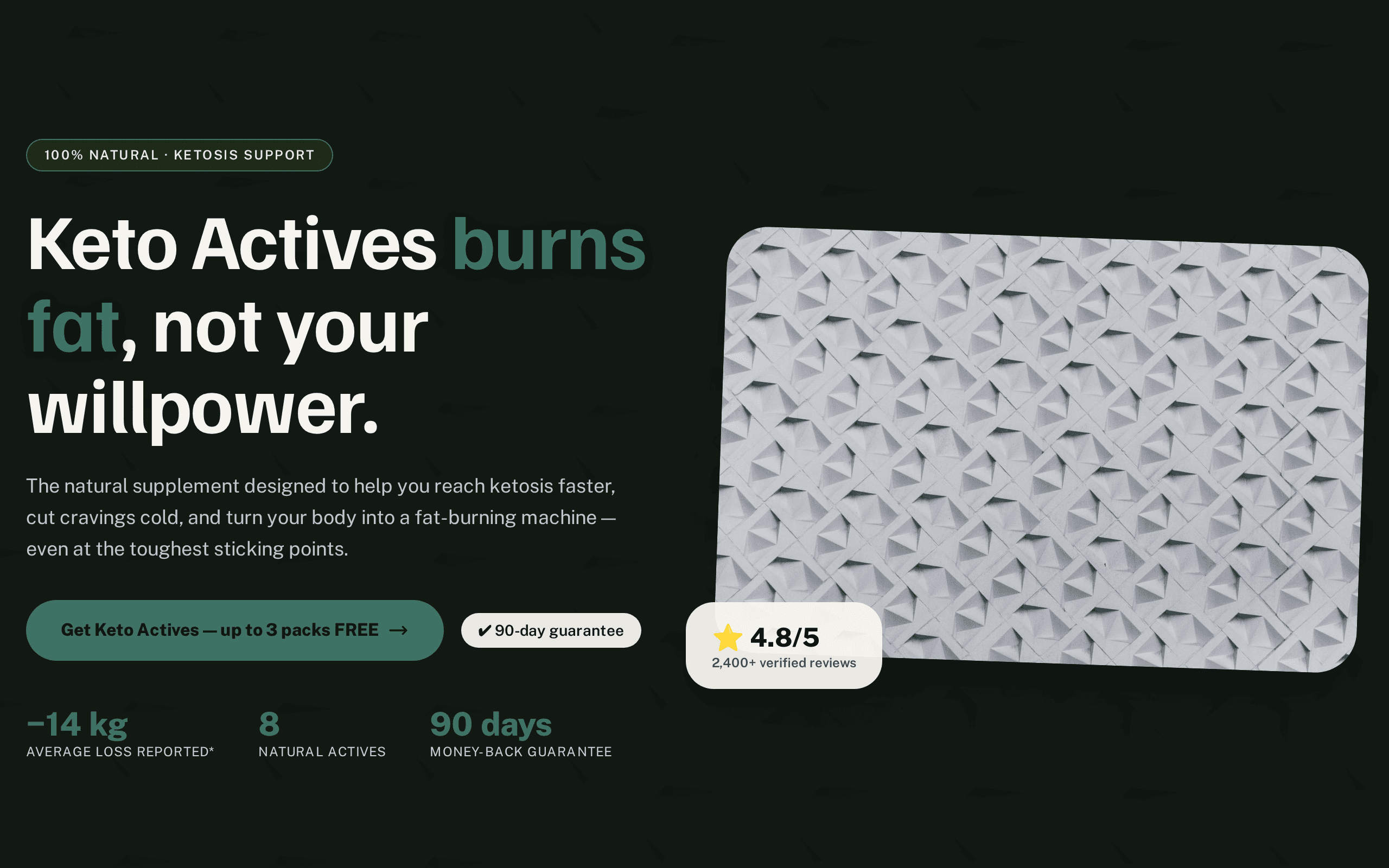 Screenshot of Ketoactives Transformations