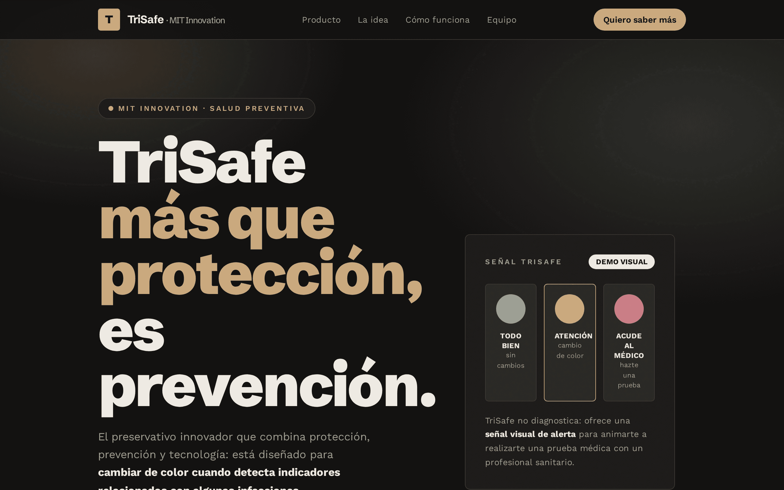 A color-changing condom that turns prevention into a visible signal.