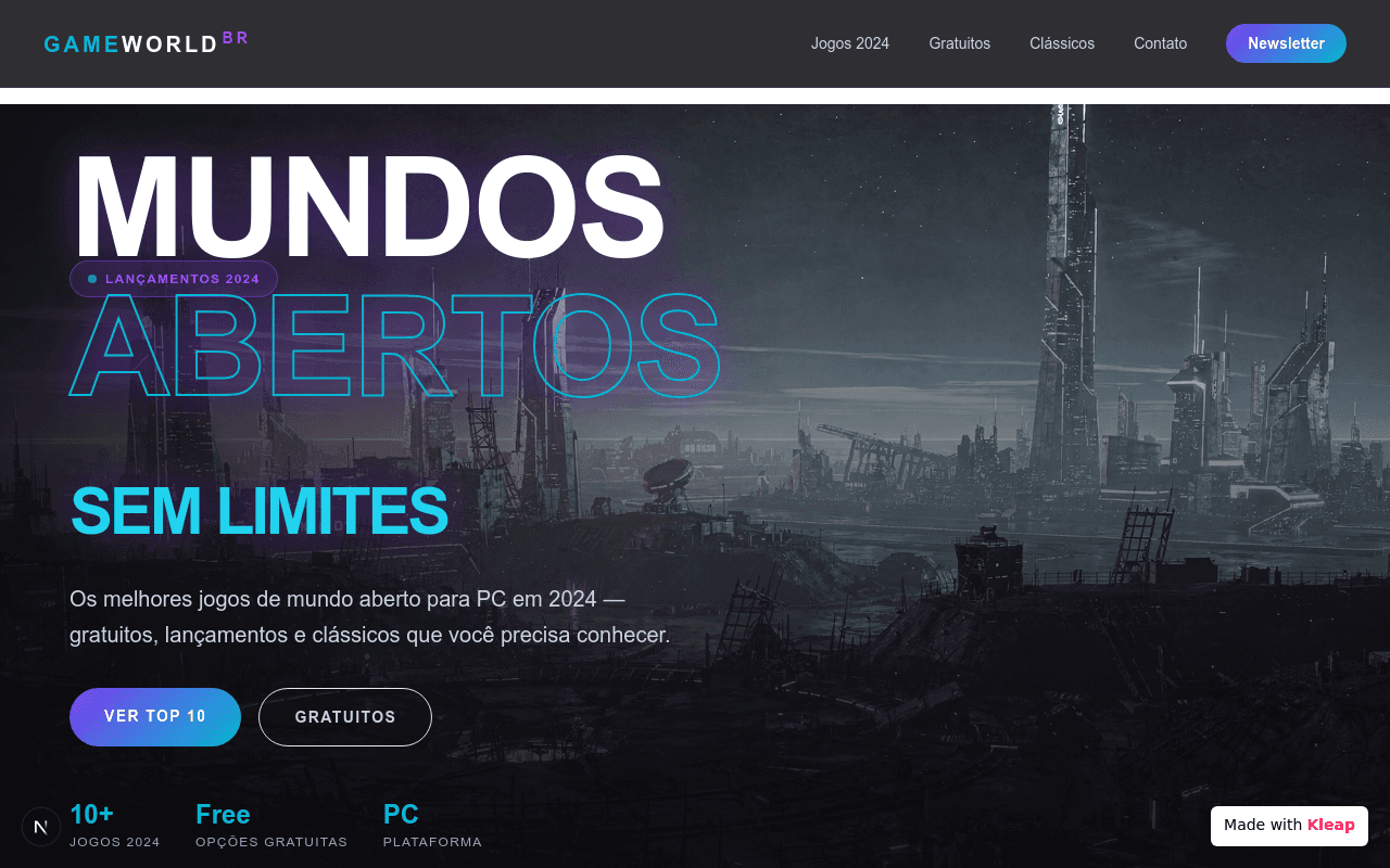 Discover an immersive world for open-world games on PC, featuring new releases and classics.