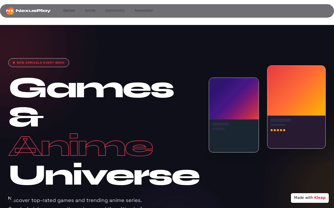 Discover an immersive universe of top-rated games and trending anime series.