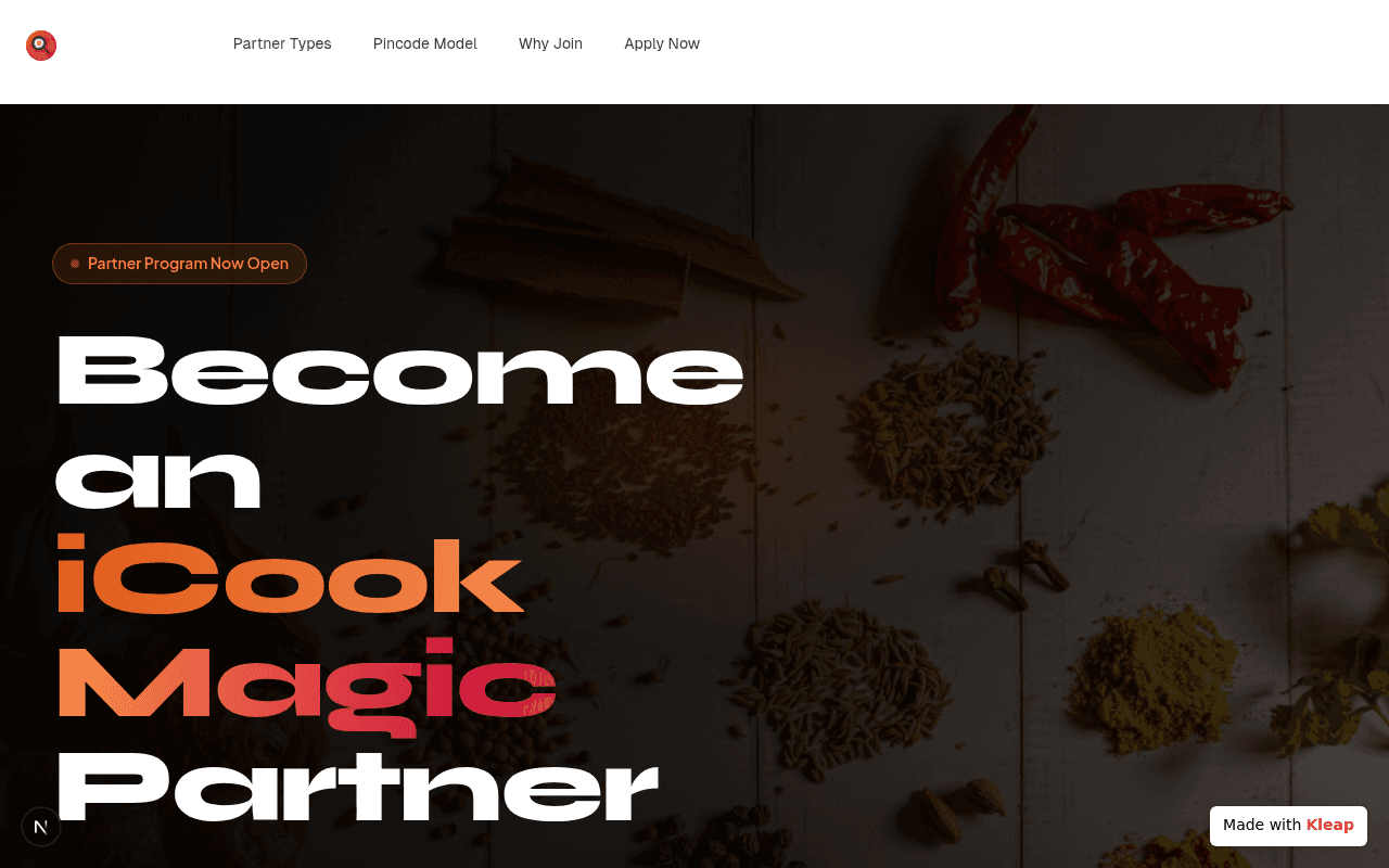 Become a partner and bring the magic of home-cooked flavors to more people.