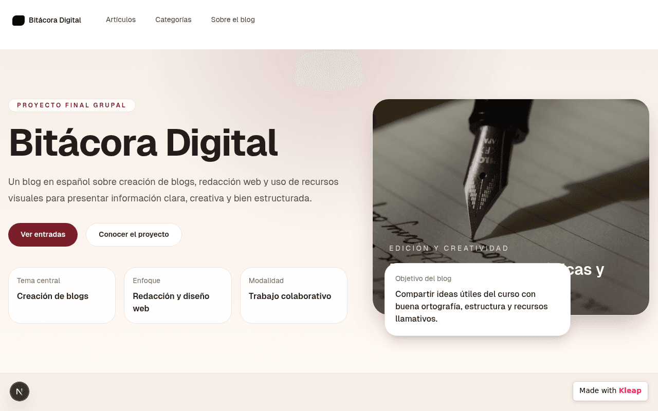 A clean blog focused on web content creation, design, and effective visual communication.