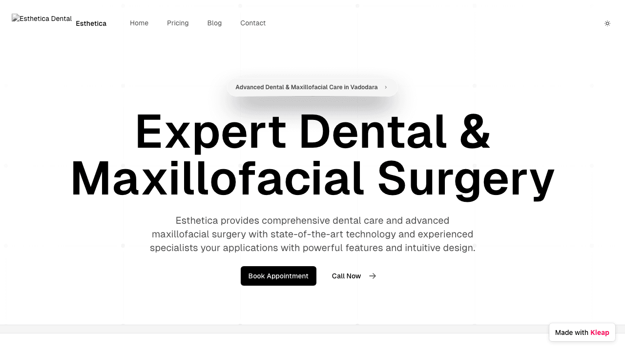 A modern digital presence for a dental and maxillofacial surgery clinic.