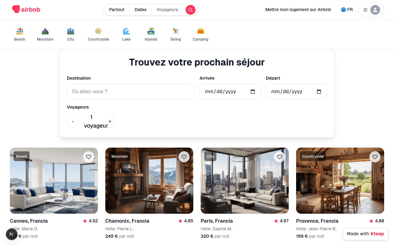Airbnb clone