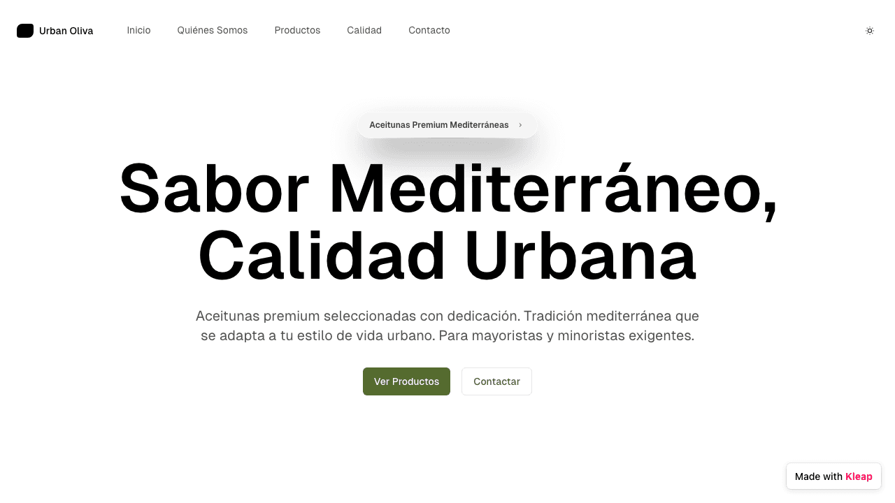 A chic olive brand focused on exceptional quality and urban Mediterranean flavor.