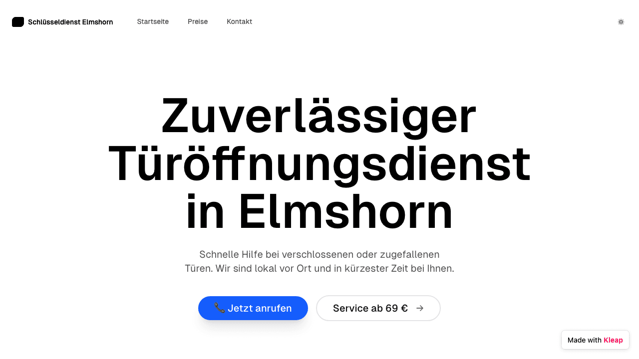 A reliable local locksmith service in Elmshorn, offering swift door opening assistance.