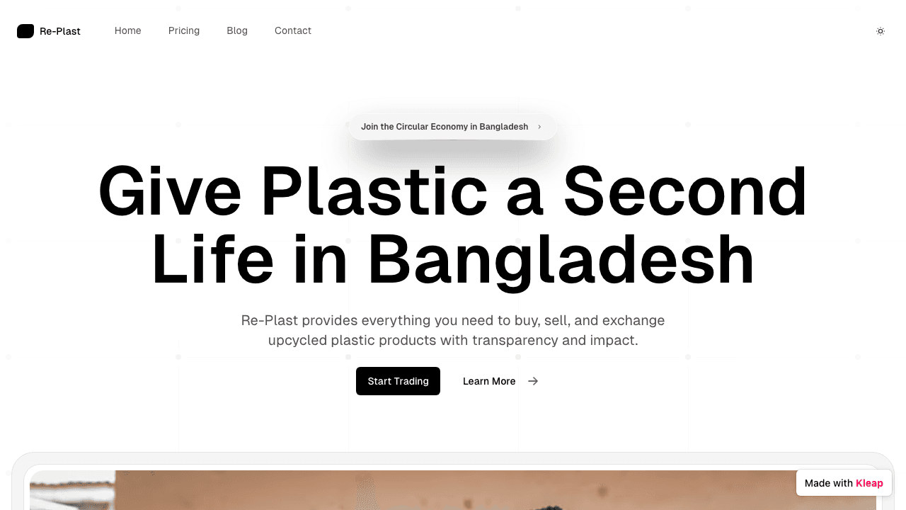 Re-Plast simplifies buying, selling, and exchanging upcycled plastic in Bangladesh.