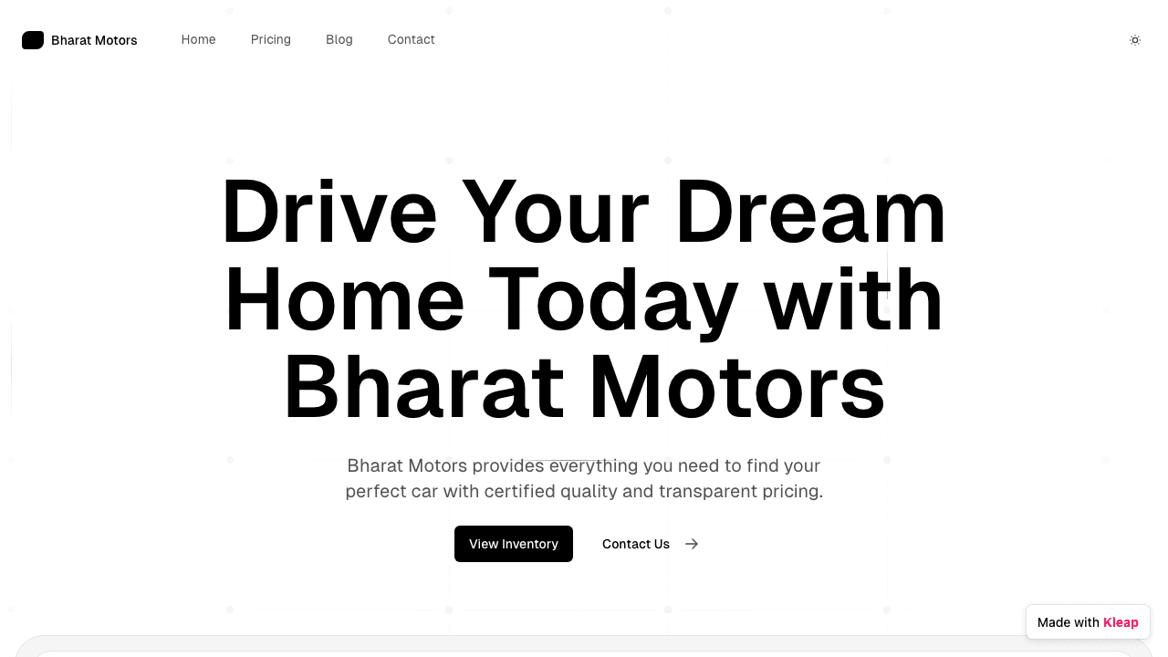 Find your perfect car with transparent pricing and certified quality at Bharat Motors.