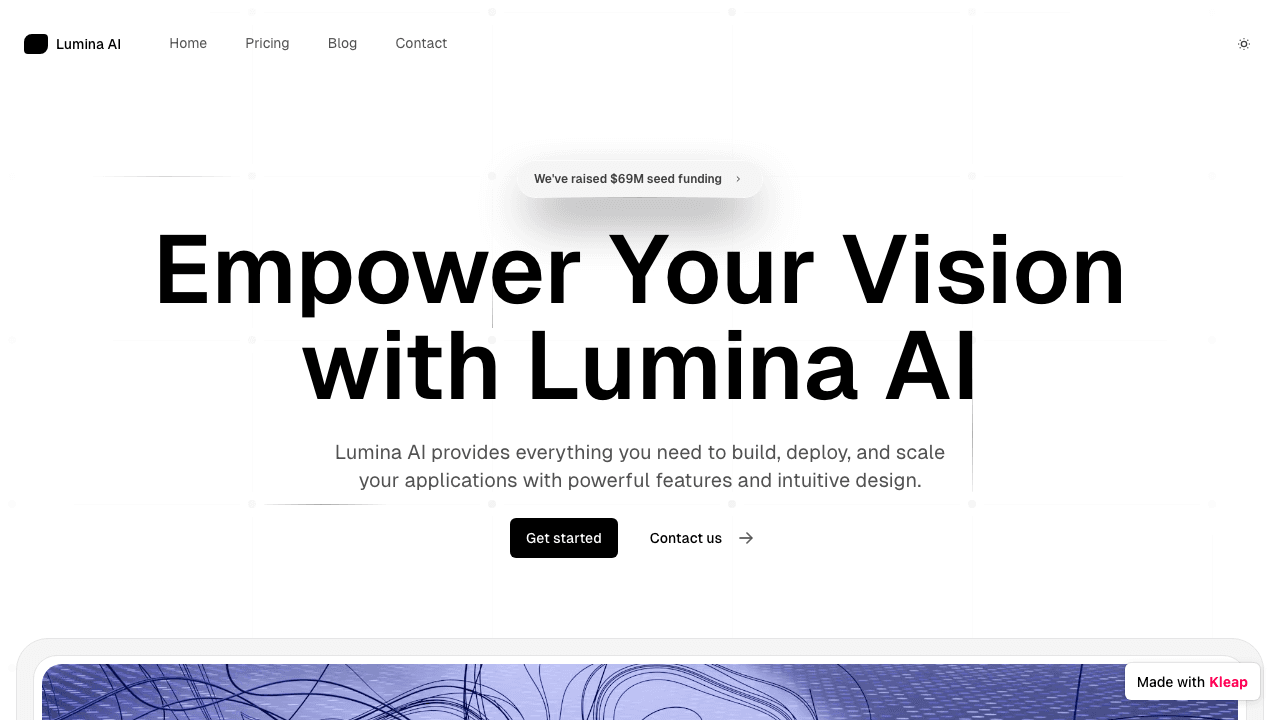 Lumina AI offers a clean, modern platform to launch and scale your AI applications.